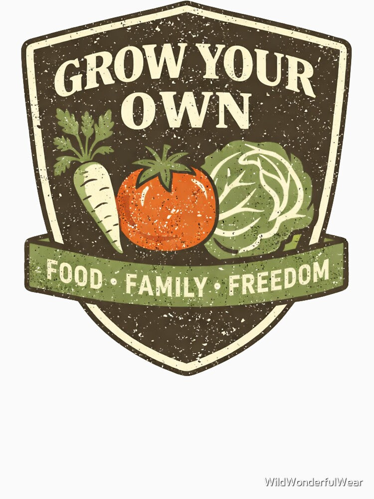 Grow Your Own Shirt – Food Family Freedom – Homestead Garden by WildWonderfulWear