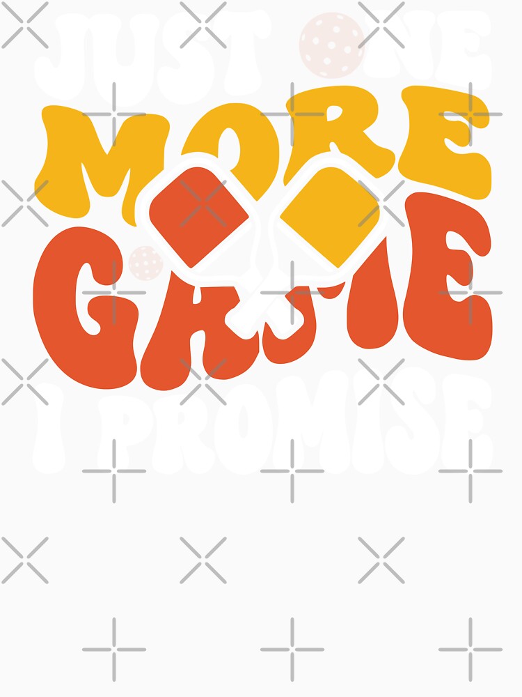 Just One More Game I Promise Funny Pickleball Retro Groovy by MavtM
