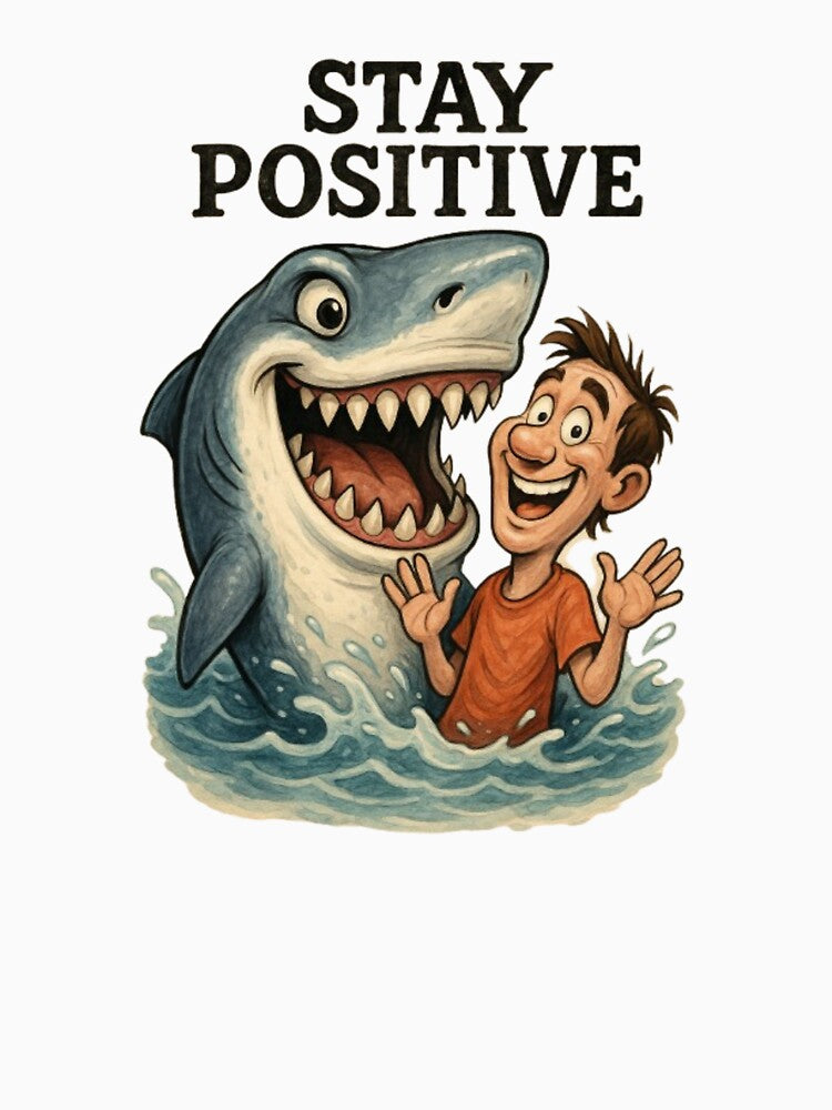 Stay Positive Shark by MuscleCarTs