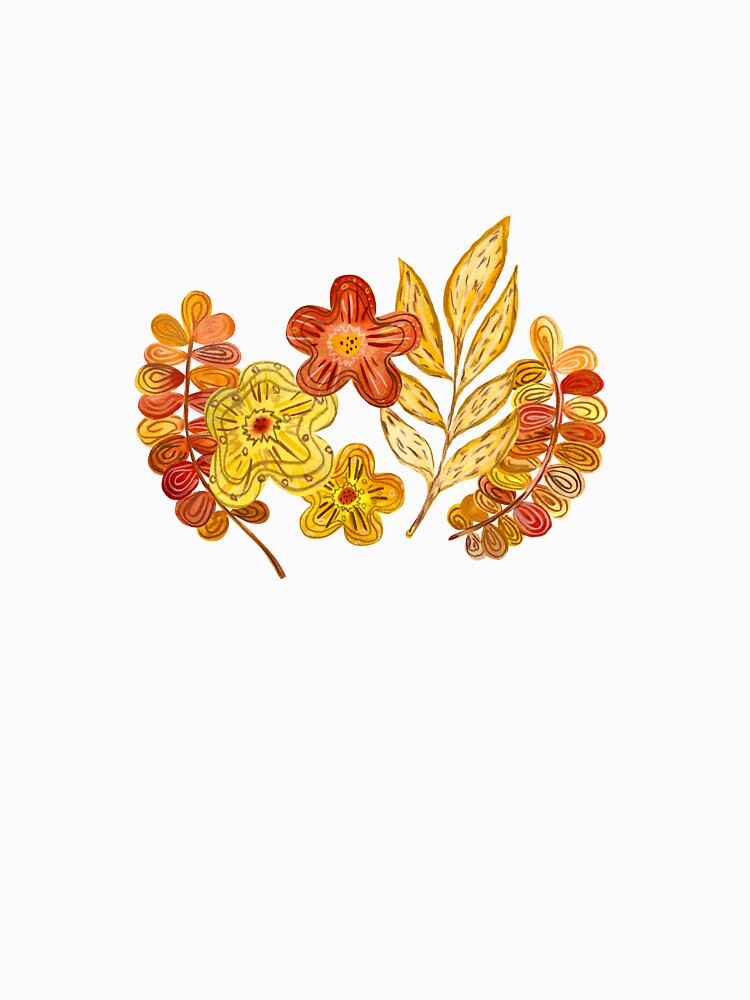 Flower textured set sketch a watercolor design by Yana Mustafina | Boho Soulful Designs