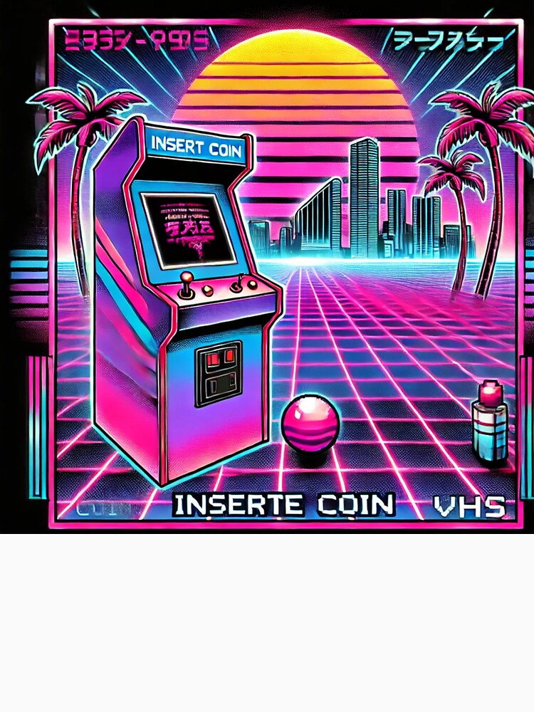 "Retro Arcade Dream - 90s Vaporwave Aesthetic" by Younes.Art