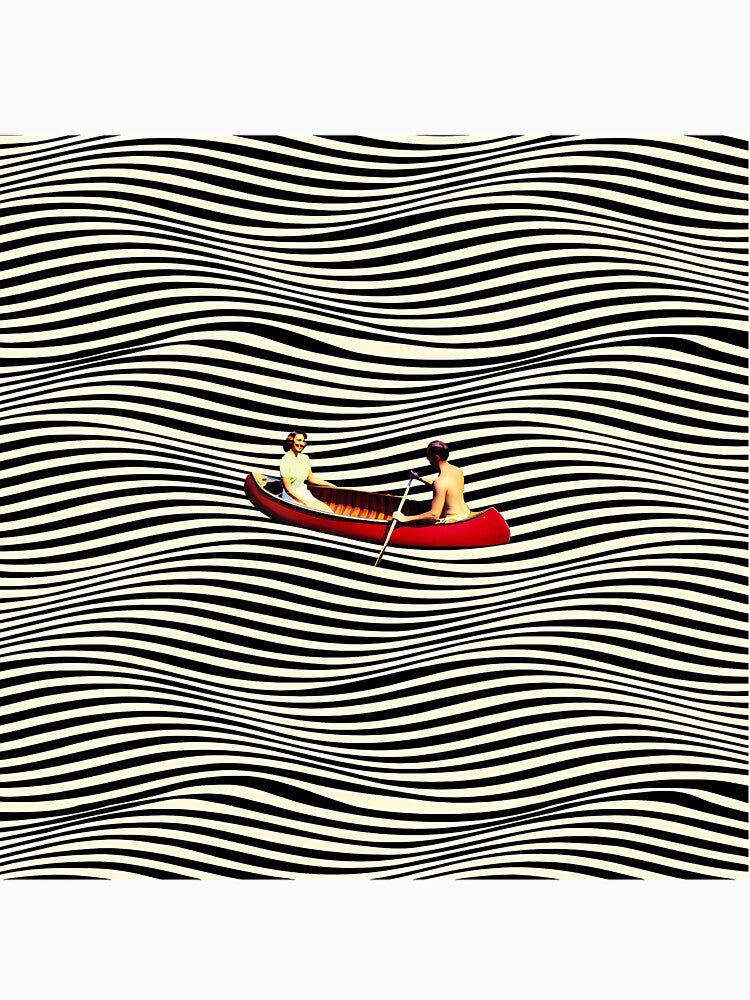 Illusionary Boat Ride Surreal Water Optical Art by pmthjvoo74