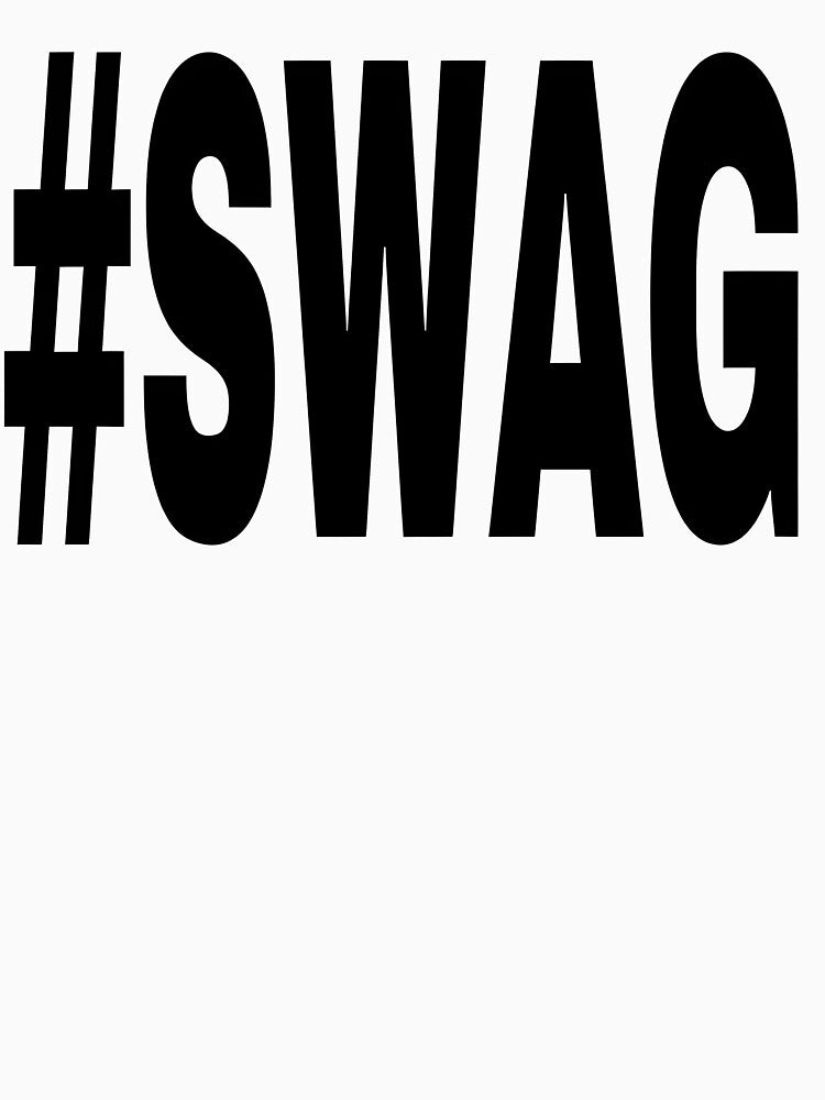 #SWAG Black Bold Text Design by 808Garments