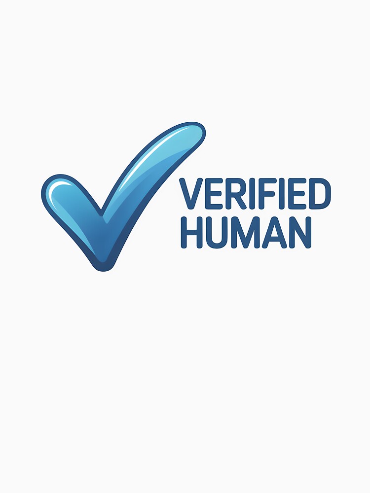 Verified Human Blue Checkmark - Sarcastic Social Media Badge by EverSale