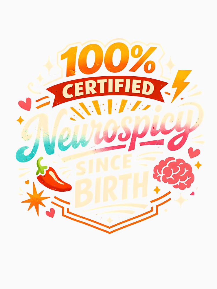 100% Certified Neurospicy - Funny Neurodivergent & ADHD Humor by CHAOS_CLUB