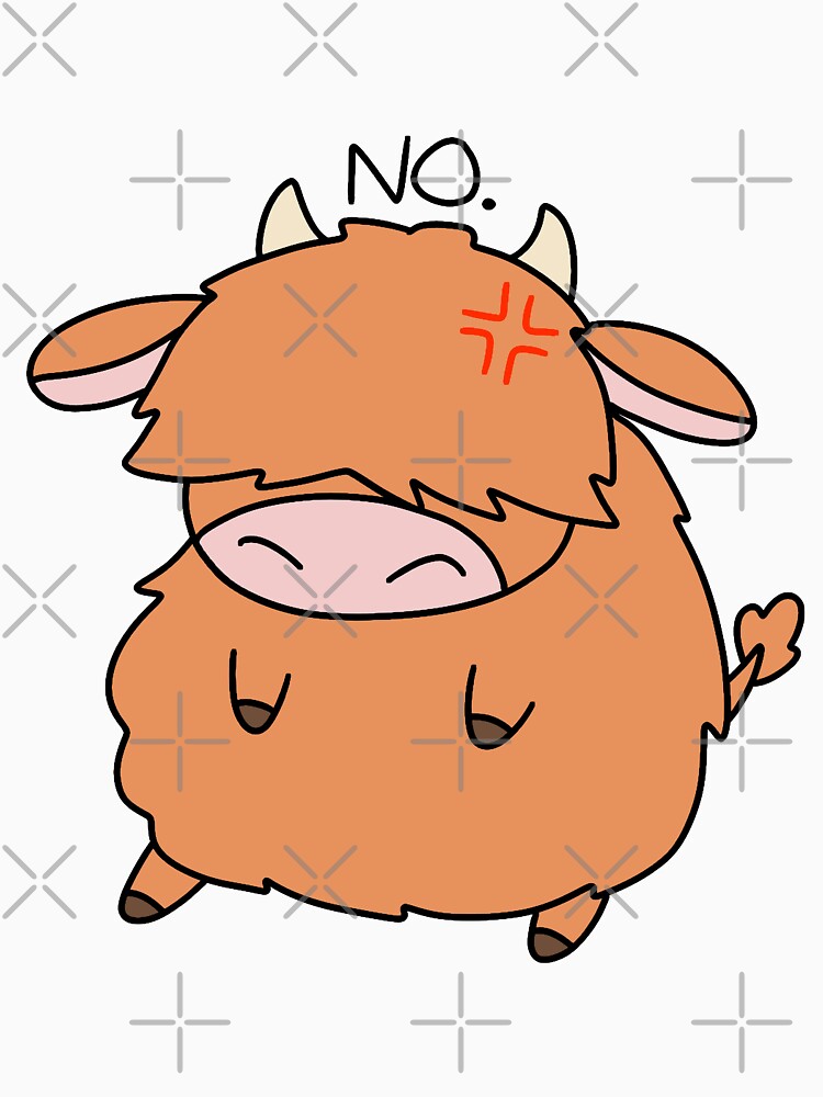 "No" Highland Cow by SaradaBoru
