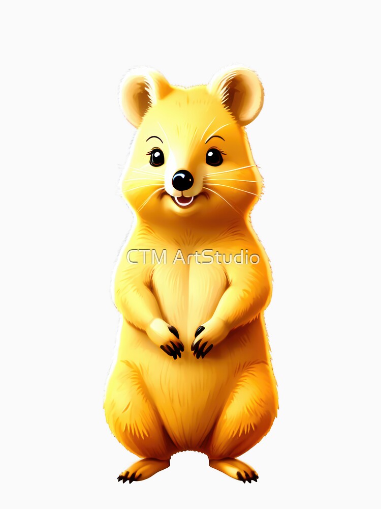 Happy Quokka Cartoon Design by CTM ArtStudio