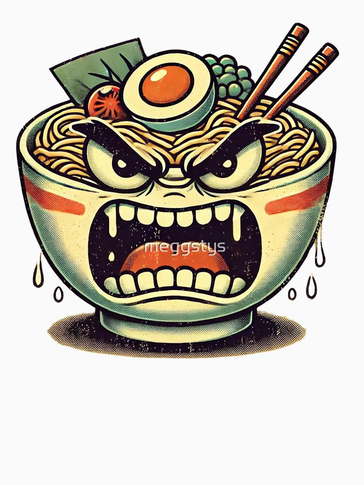 Angry Ramen Bowl by Blink Art Studio