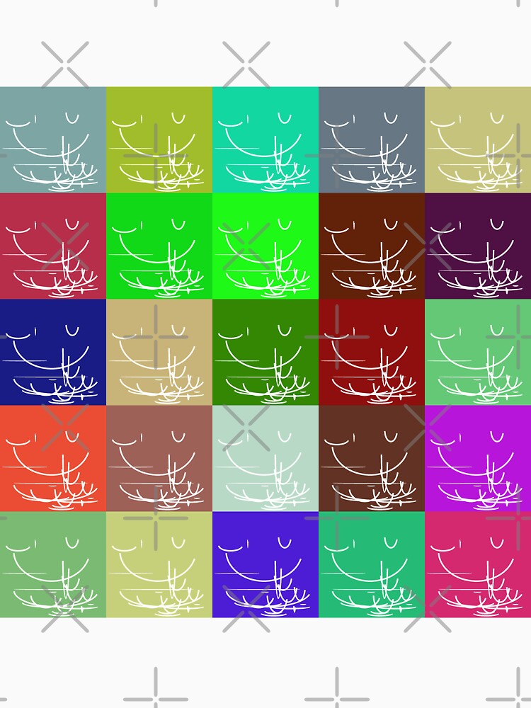 Abstract line art, geometric shapes,  polygon and circles lineart collection  (colored) #65 by Henri Le Vatius