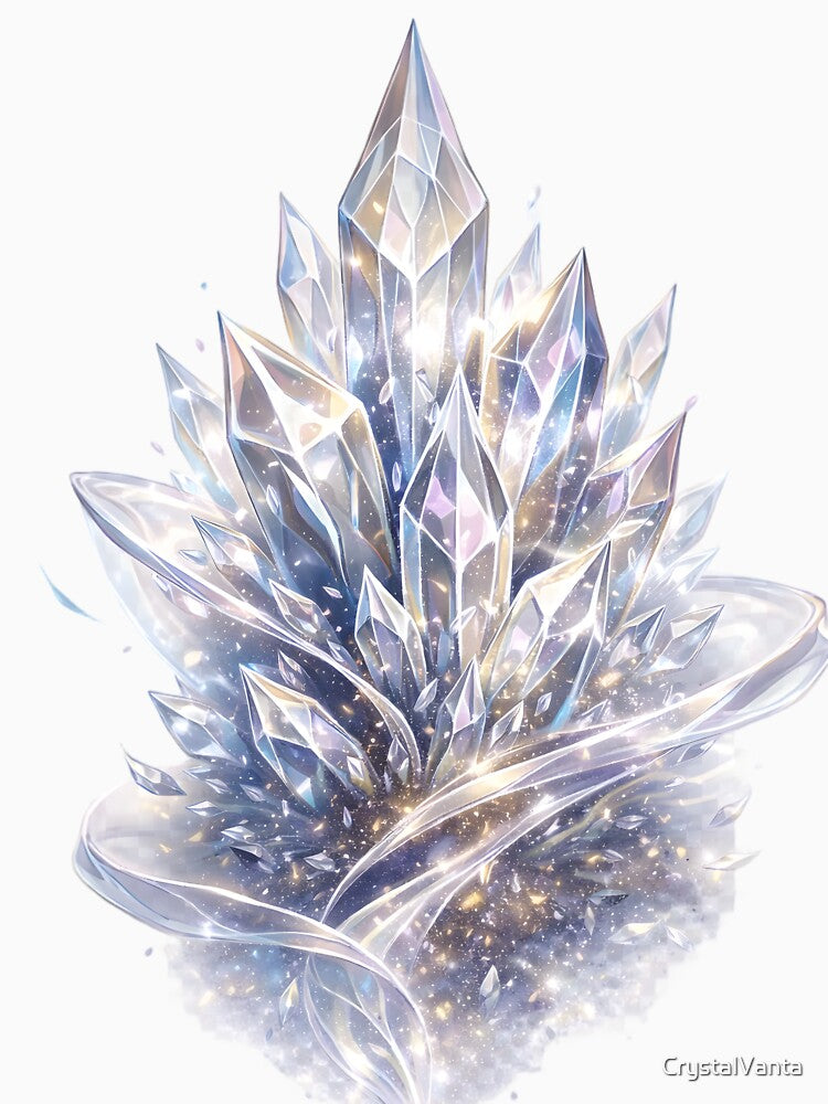 Ethereal Diamond Crystal Cluster Stardust Nebula by CrystalVanta