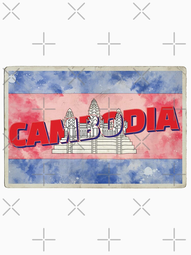Cambodia Vintage style retro souvenir by DeveloperProp0