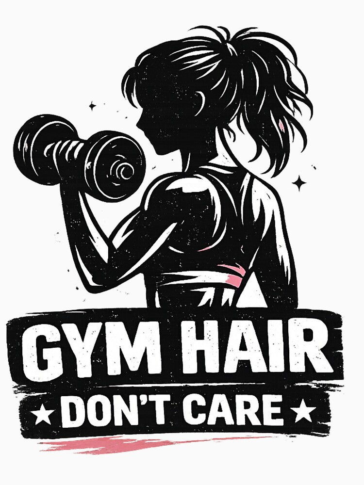 Gym Hair Don't Care – Funny Women Gym Design by Shopchid