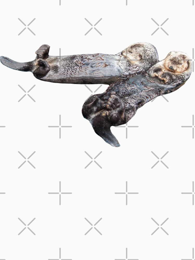 Floating Otter, Significant Otters, Otters Holding Hands by DiensDesign