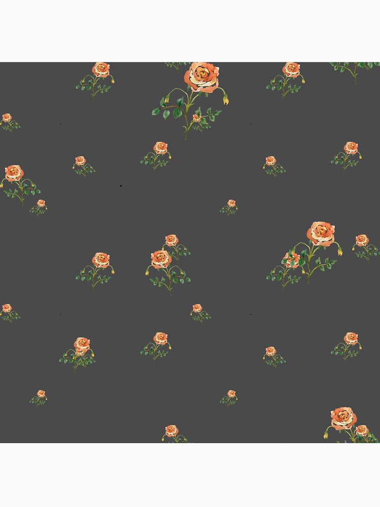 Rose flower ornate cute floral pattern watercolor grey by Yana Mustafina | Boho Soulful Designs