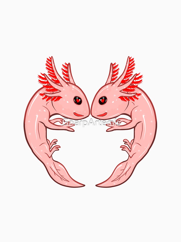 Axolotls in Love by SharpArtemis
