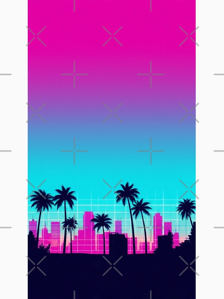 Cyber Sunset Cruise | VHS Vaporwave Landscape Art by Esterlane