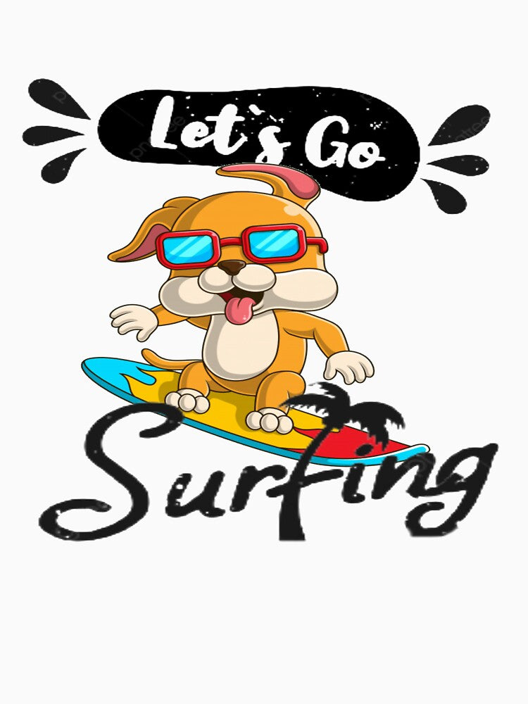 let's go surfing dog cartoon. by Arts-empire