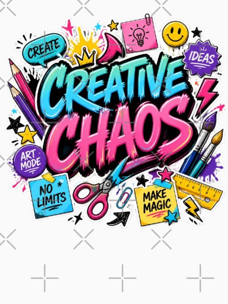 Creative Chaos Sticker | Colorful Graffiti Art Design | Creative Mind Vinyl Sticker for Artists & Designers by Stylestickers55