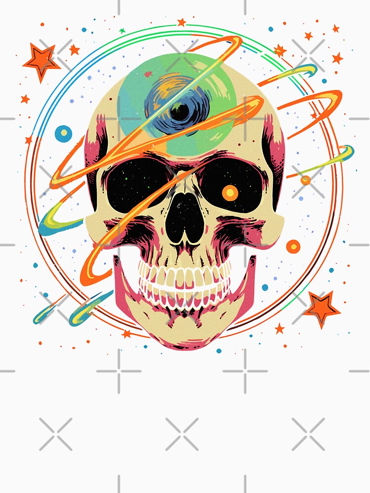 Retro Galaxy Skull by RetroPandora