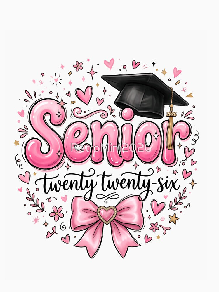 Senior Twenty Twenty-Six Graduate Class Of 2026 by RetroMini2026