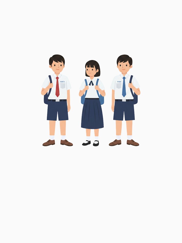 Nostalgic School Days: Thai Students in Uniform by Thidagrafictic