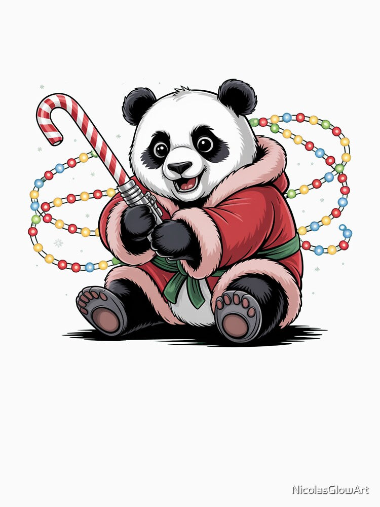 Panda with Candy Saber by NicolasGlowArt