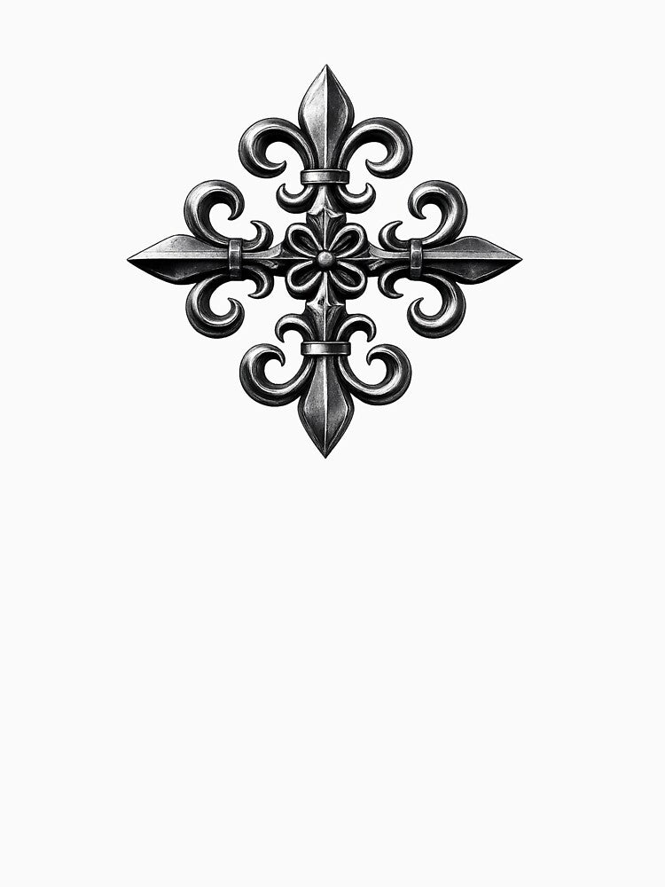 Gothic Fleur-de-Lis Cross by FileFlowStudio