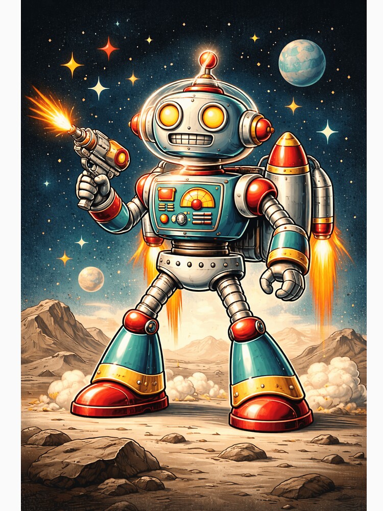 Star Ranger Robot — Retro Space Patrol by TheWonkyEaselCo