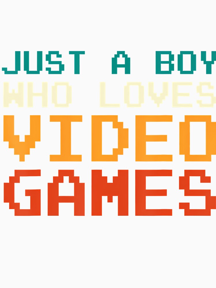 Just A Boy Who Loves Video Games Gamer Retro by FernLela