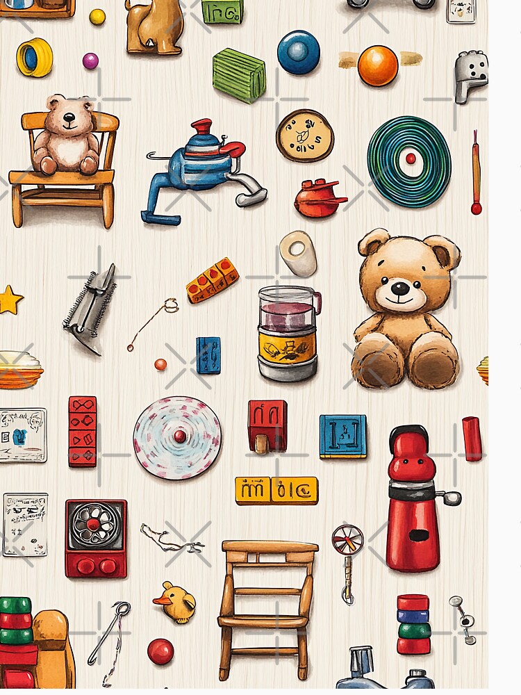 Gentle Nostalgic Toys on Wooden Floor Display by Piotrek0001