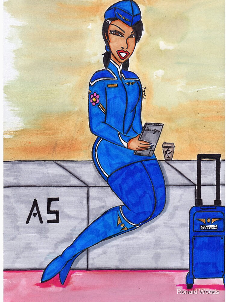 Air Hostess by Ronald Woods