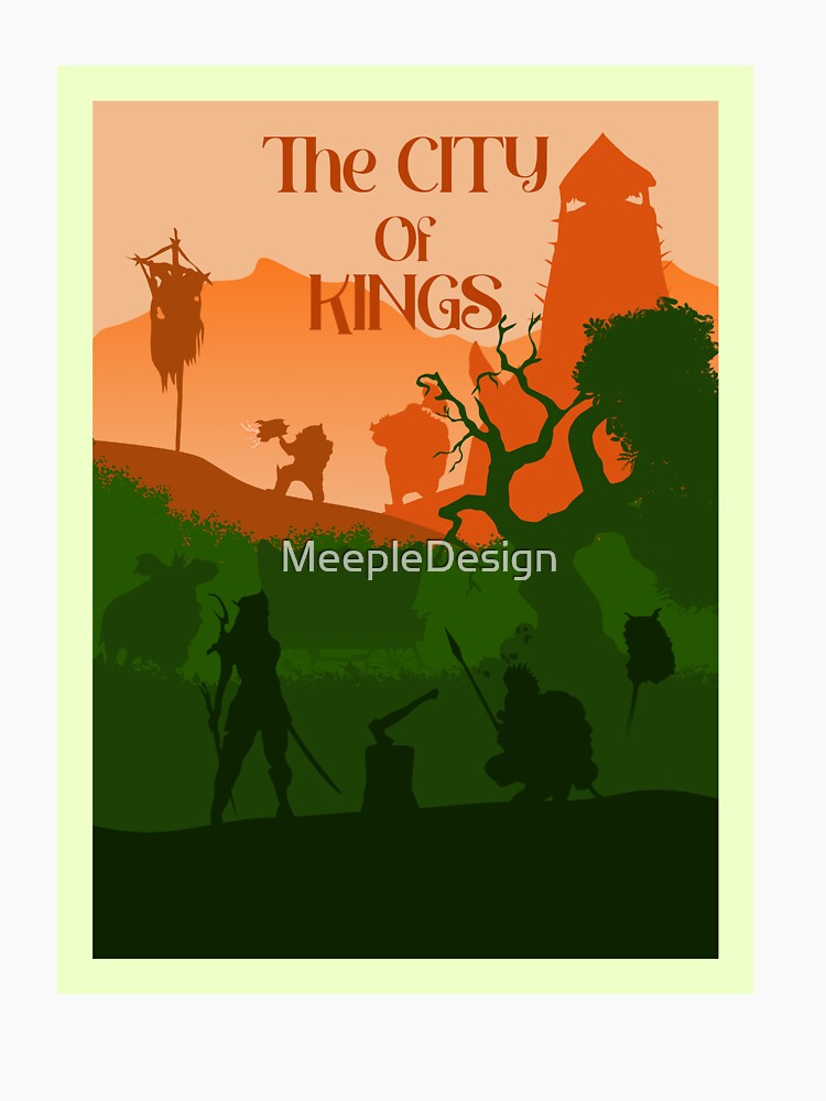 The City of Kings- Board Games - Minimalist Travel Poster Style - Board Game Art by MeepleDesign