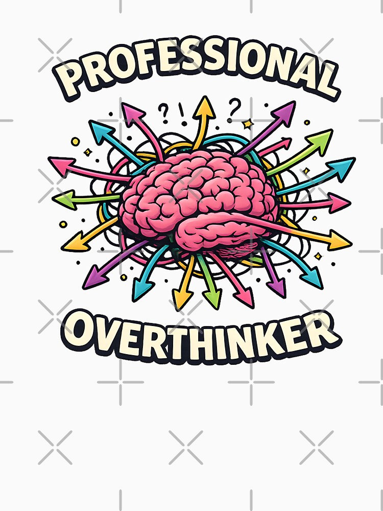 Professional Overthinker – Colorful Brain & Chaos Mind Design by blankTeeShirt