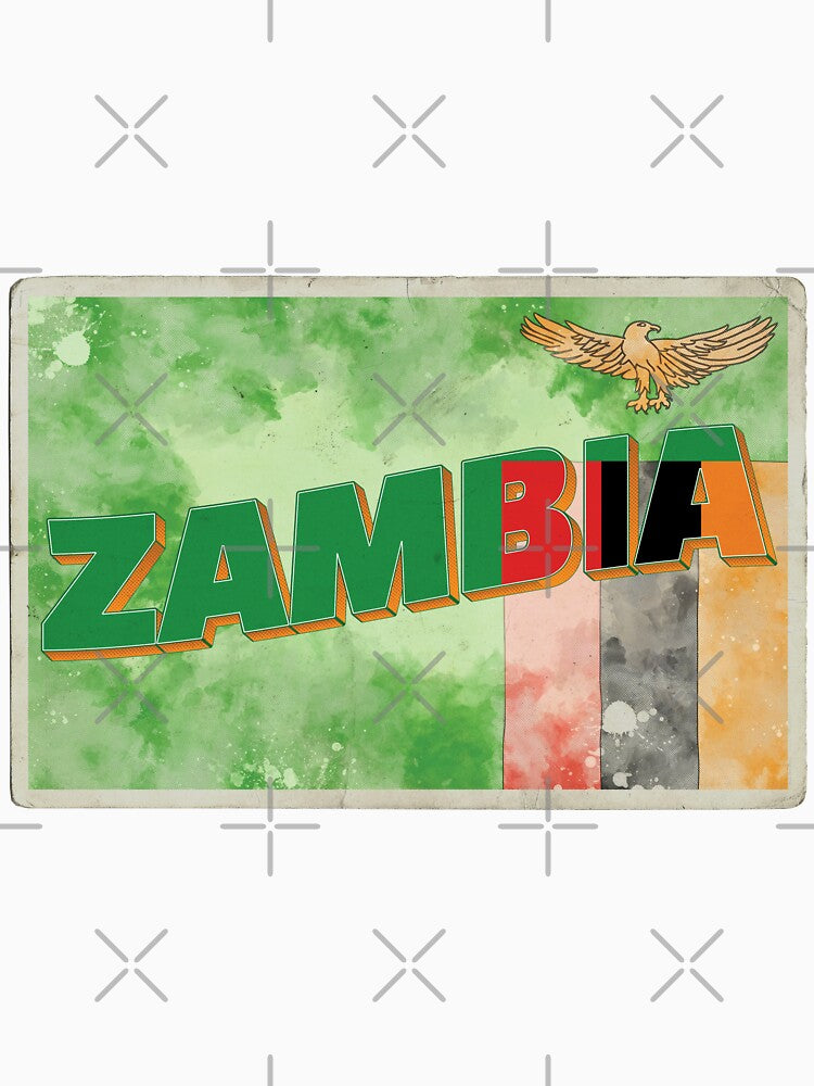 Zambia vintage style retro souvenir by DeveloperProp0