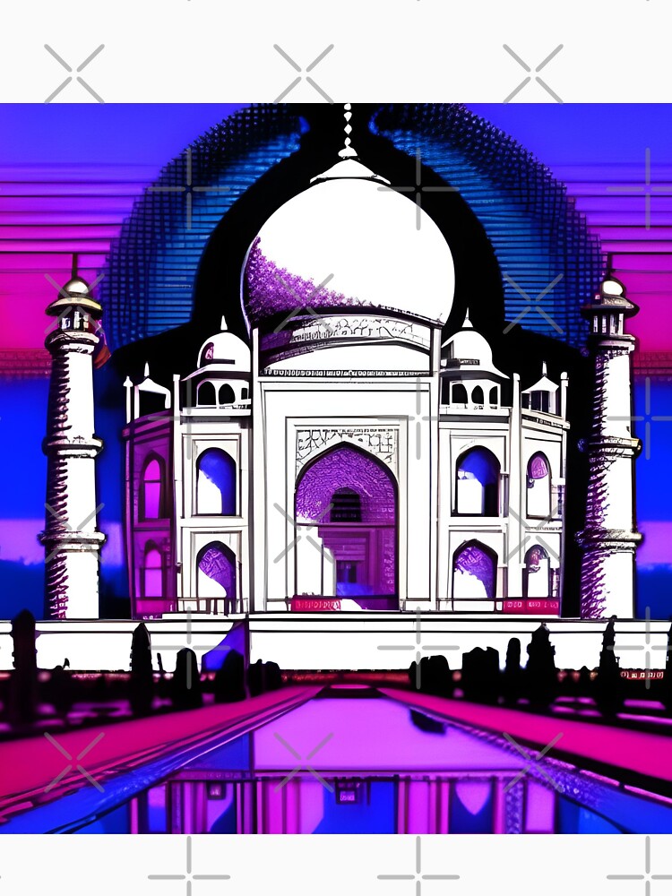 Taj Mahal monument in retro style by imagenia