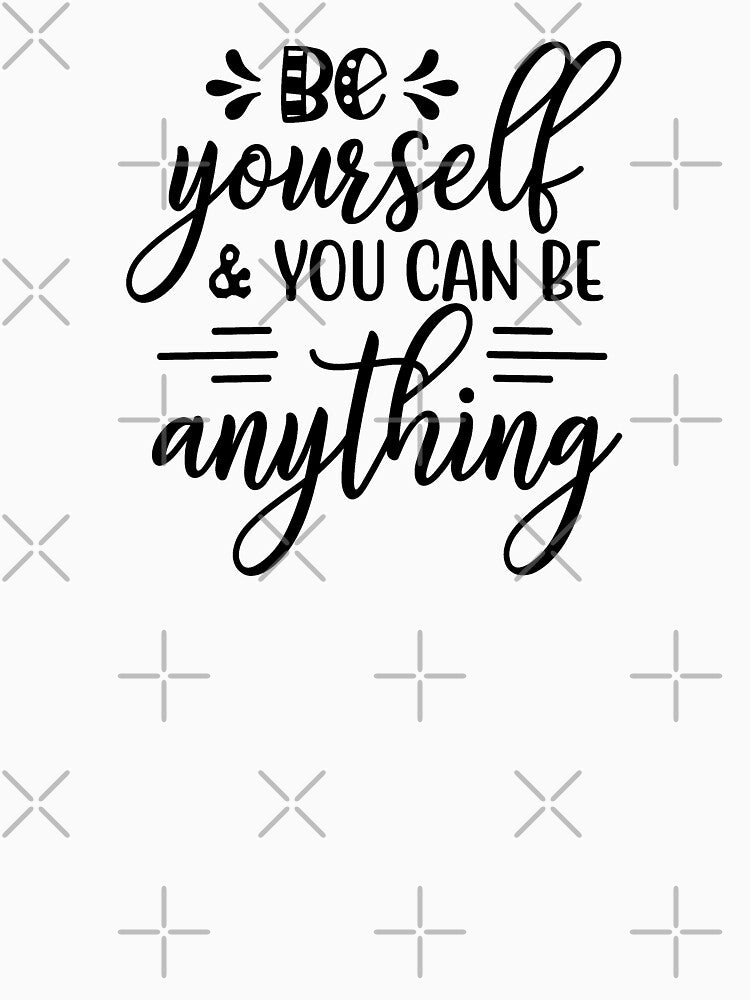Yoga Quote Be Yourself and You Can Be Anything Motivational Saying by SoccaTamam