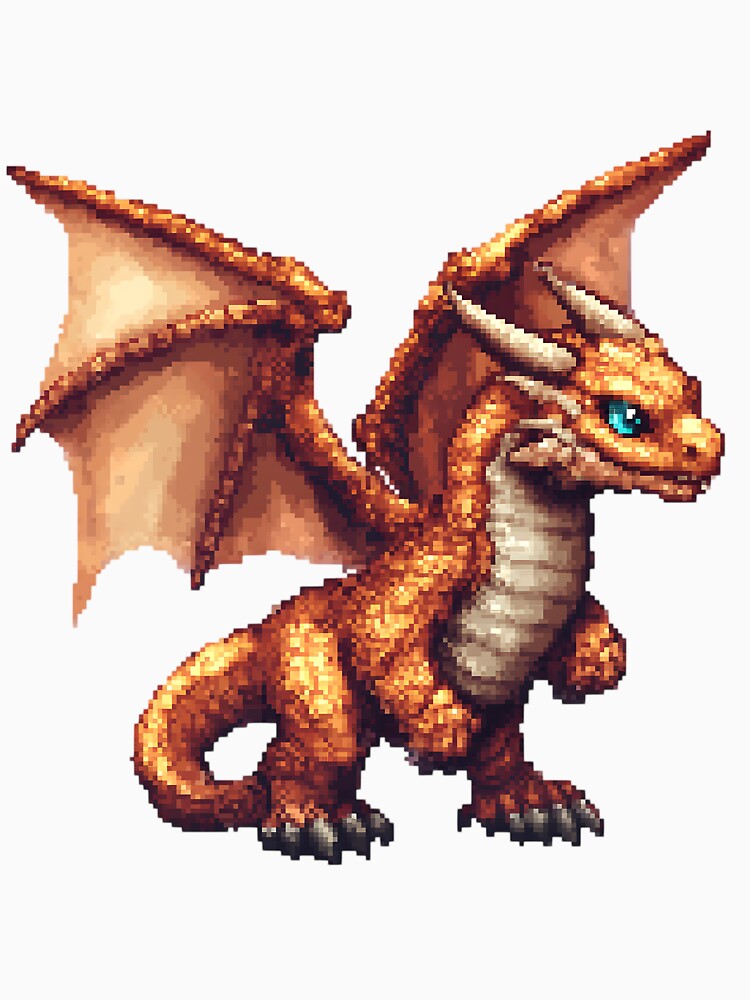 Retro Pixel Art: 8-bit Dragon by bapupa