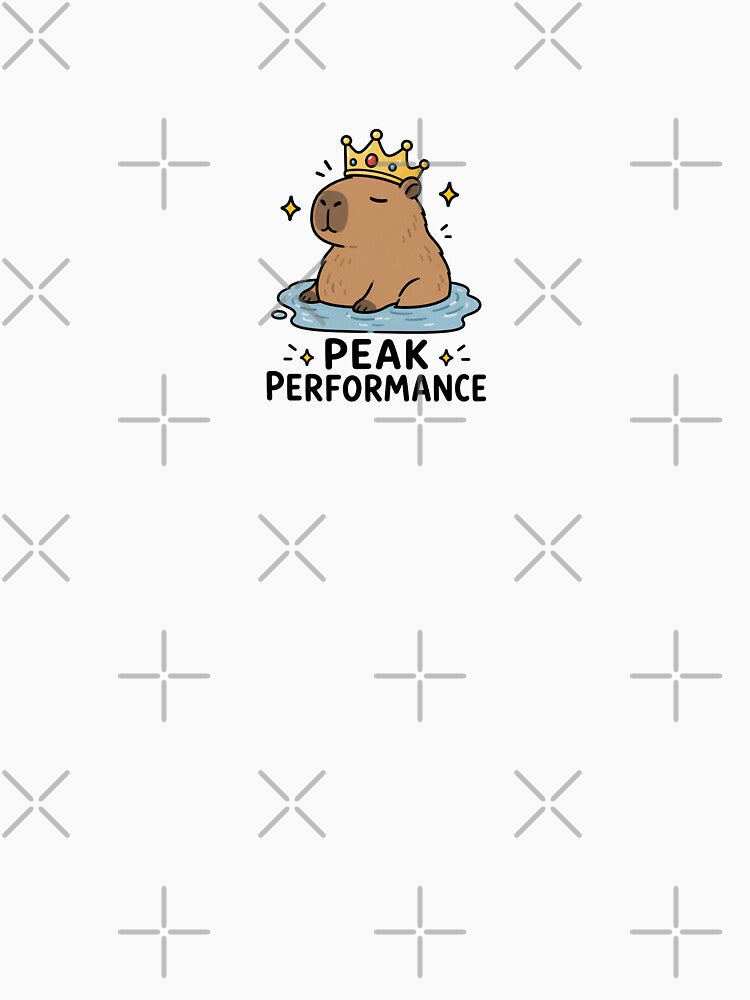 Peak Performance Capybara Sticker by MonkiFlipp