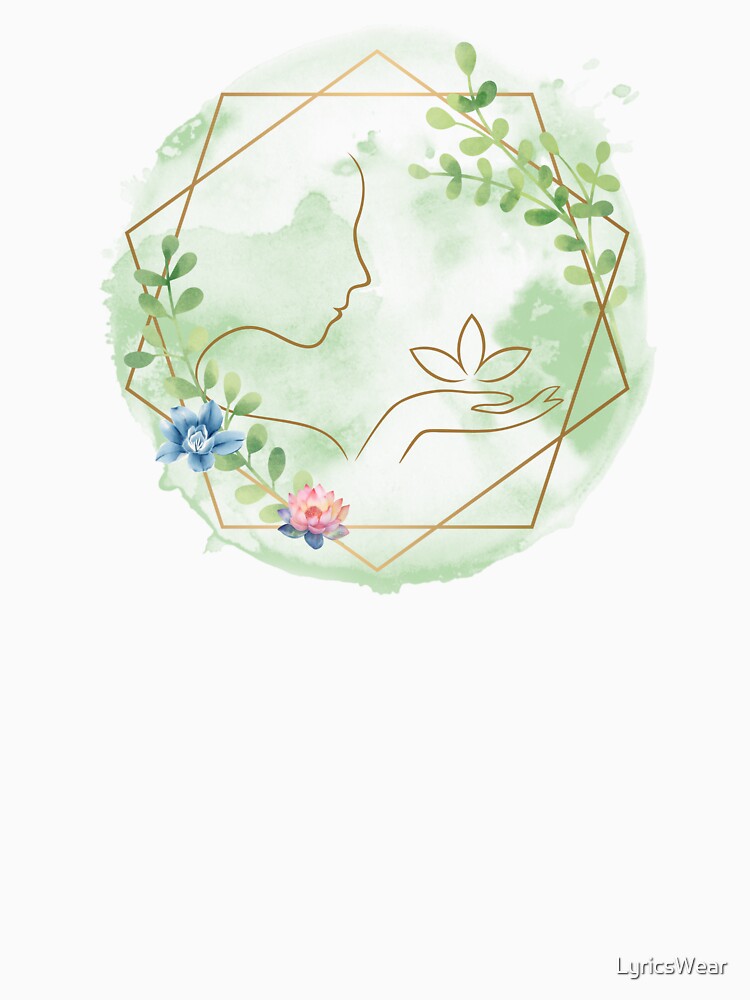 Serenity of Lotus Blossom Pastel Green by LyricsWear