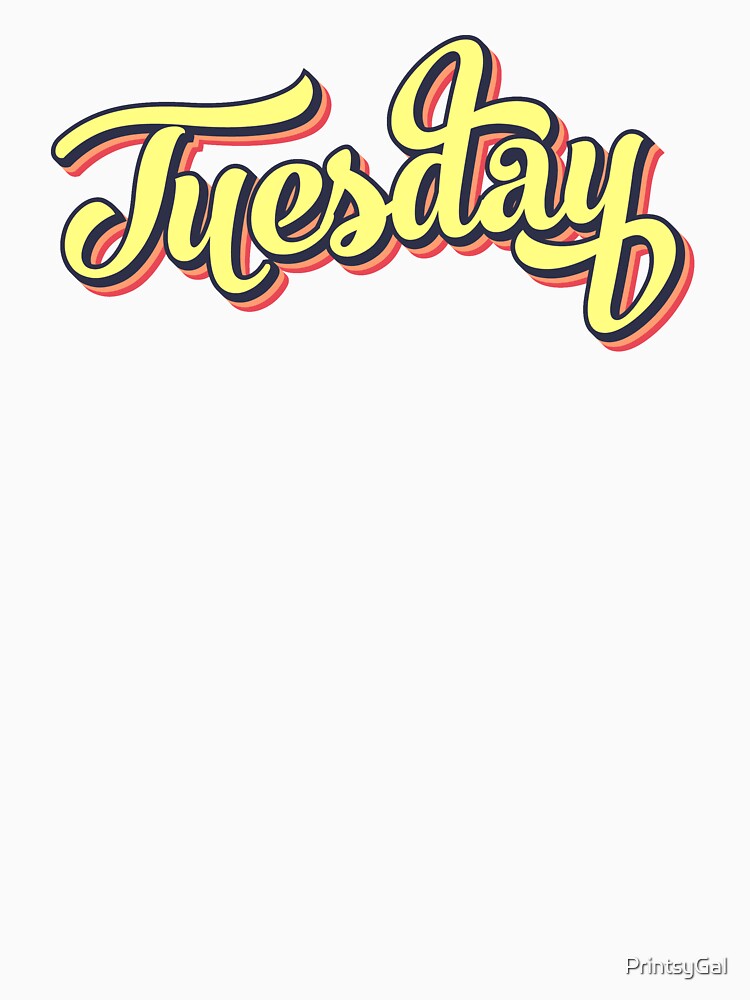 Retro colorful font tuesday by PrintsyGal