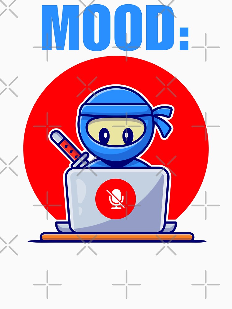 Muted mic in a virtual meeting or conference call, funny remote wfh job by NBSStore