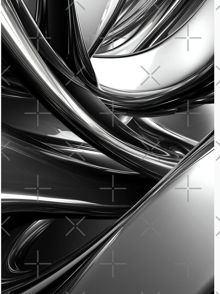 Abstract Metallic Curves in Black and White by lematworks