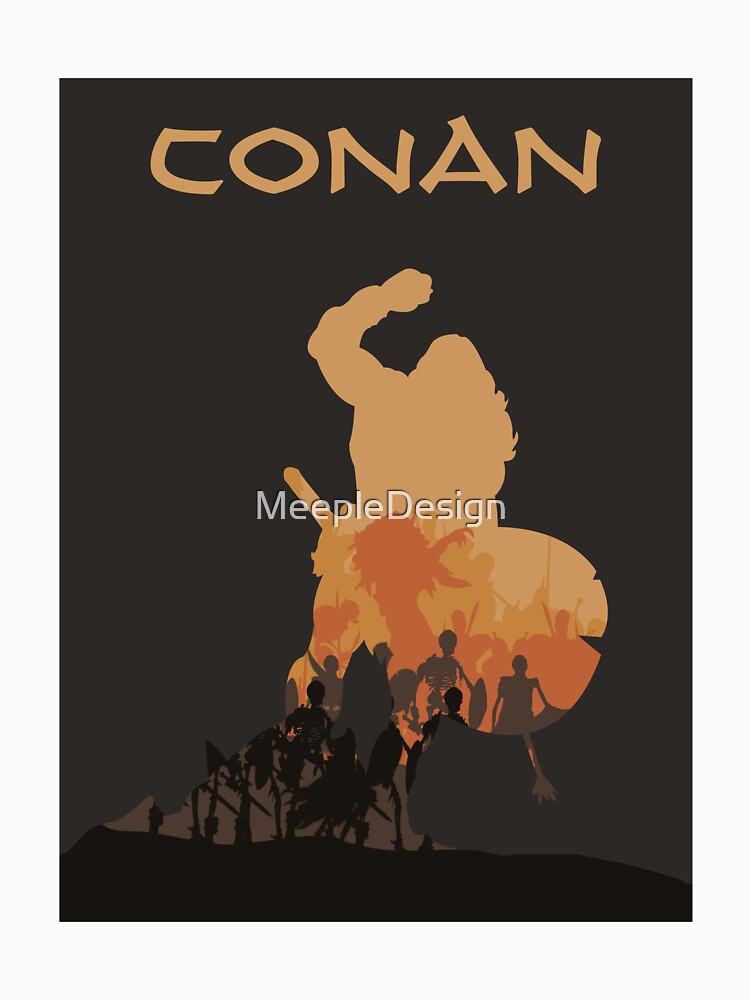 Conan (dark) - Minimalist Silhouette Poster Style - Board Game Art by MeepleDesign