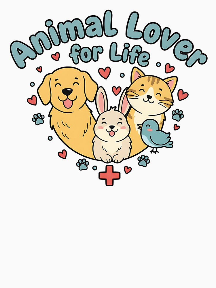 Animal Lover for Life – Cute Veterinarian Shirt by Muzgle