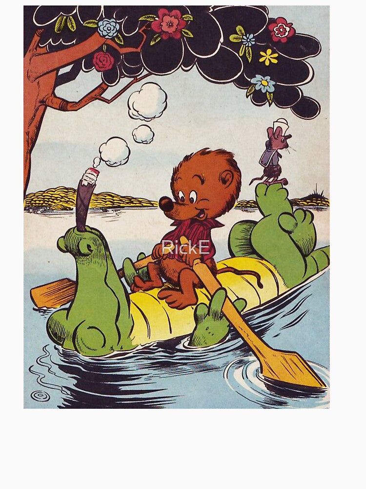 Bear and Alligator - Comic Book Art - Vintage Art by RickE