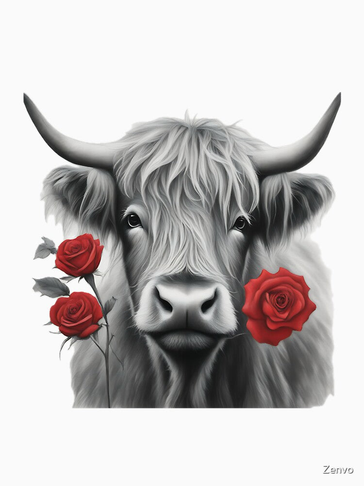 Highland Cow Valentine by Zenvo