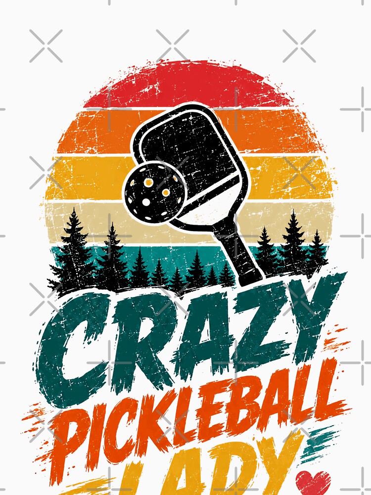 Crazy Pickleball Lady Women Player Enthusiast by JonesFlora2025
