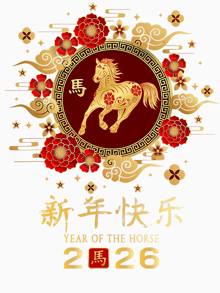 Happy Chinese Lunar New Year – Year of The Horse 2026 by Michasstuckey