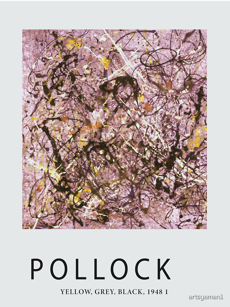 Jackson Pollock Art Print, Artwork Print, Exhibition Wall Art, Abstract Painting, Mid Century Modern Art, by artsyaman1