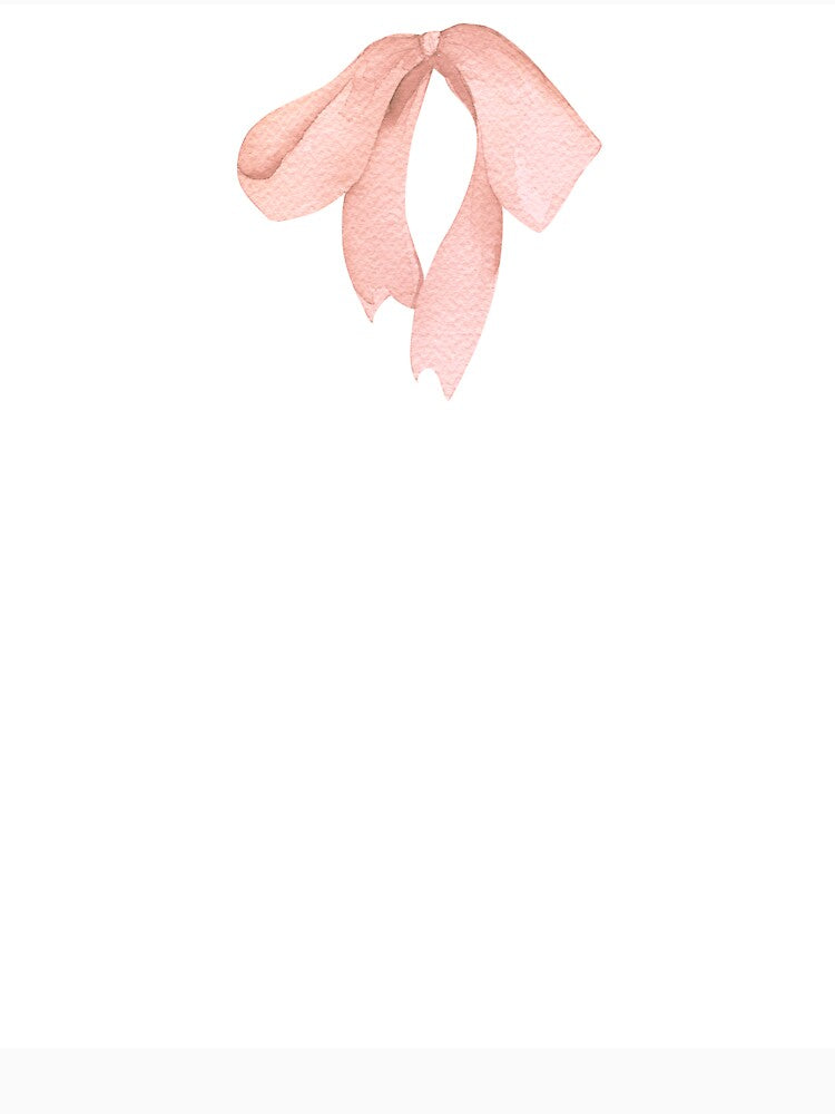 Pink Bow Minimalist Poster – Coquette Aesthetic by Levision
